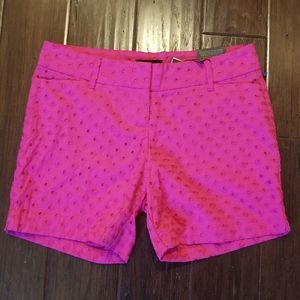 Cute Hot pink eyelit shorts .